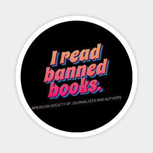 I Read Banned Books / Vintage Book Lover Geek Gift Retro Wave Magnet